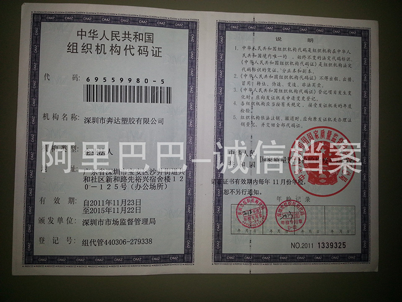 組織機構(gòu)代碼證